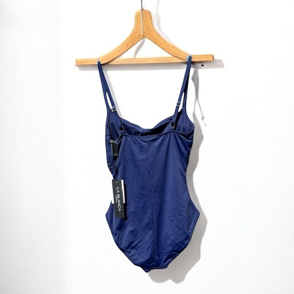 🌻NEW w.tags La Blanca Blue Island Goddess Lingerie One Piece Swimsuit Size 6 - Picture 3 of 10